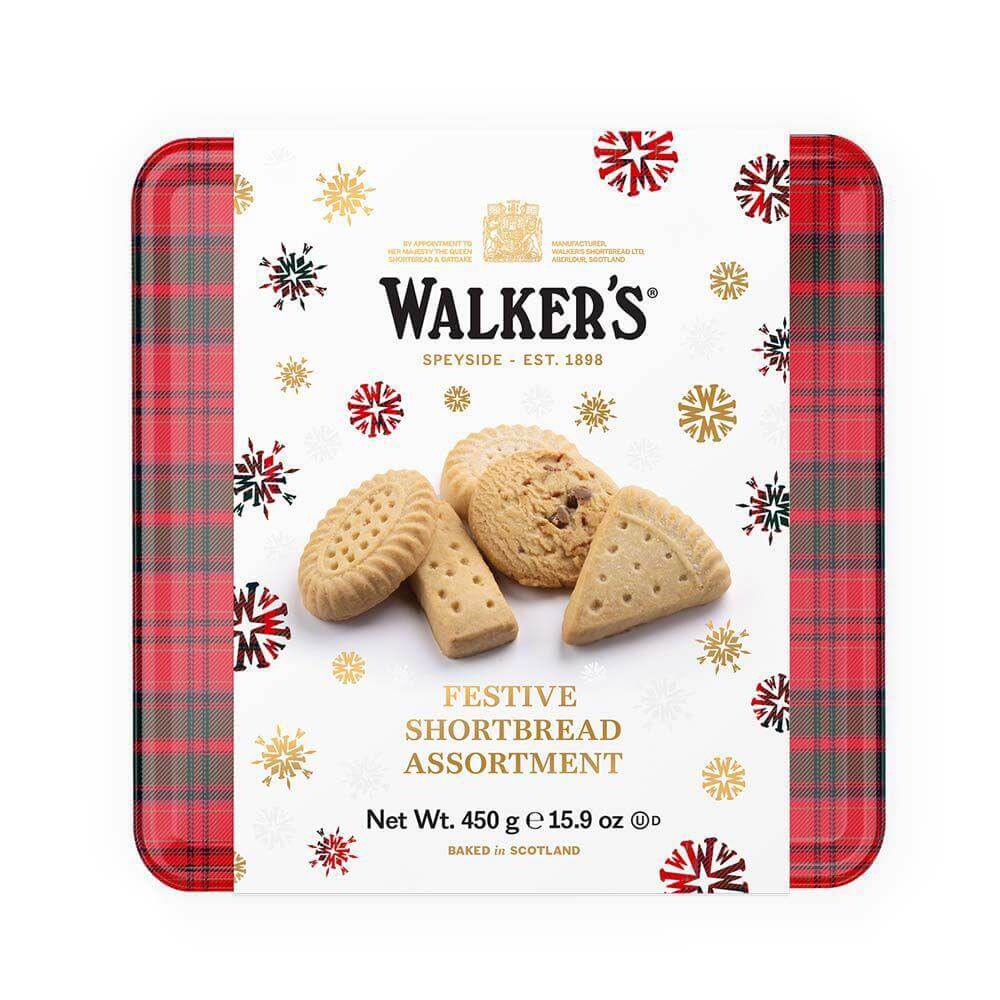 Walkers Festive Shortbread Asstortment Classic Tin 450g